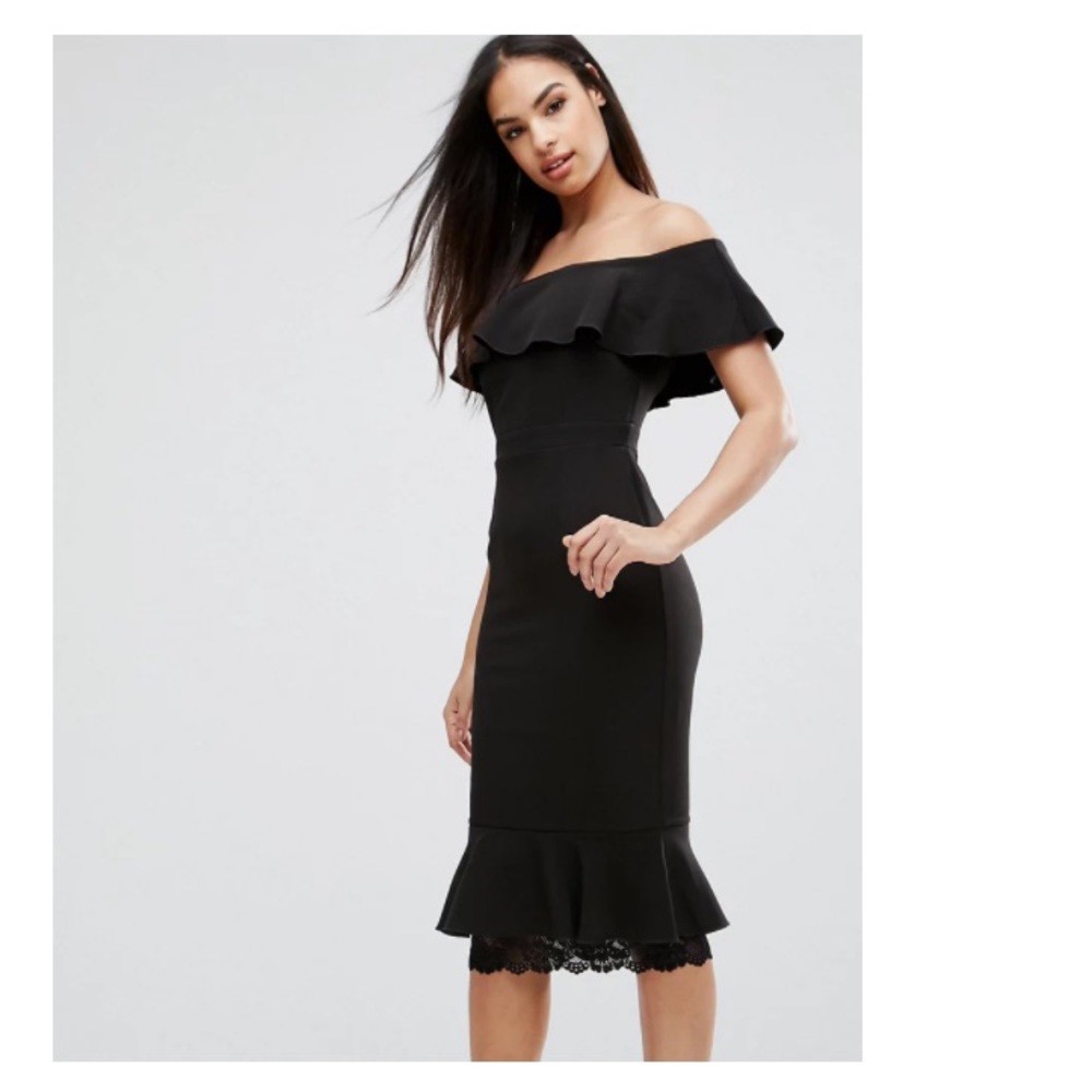 Black off the shoulder dress